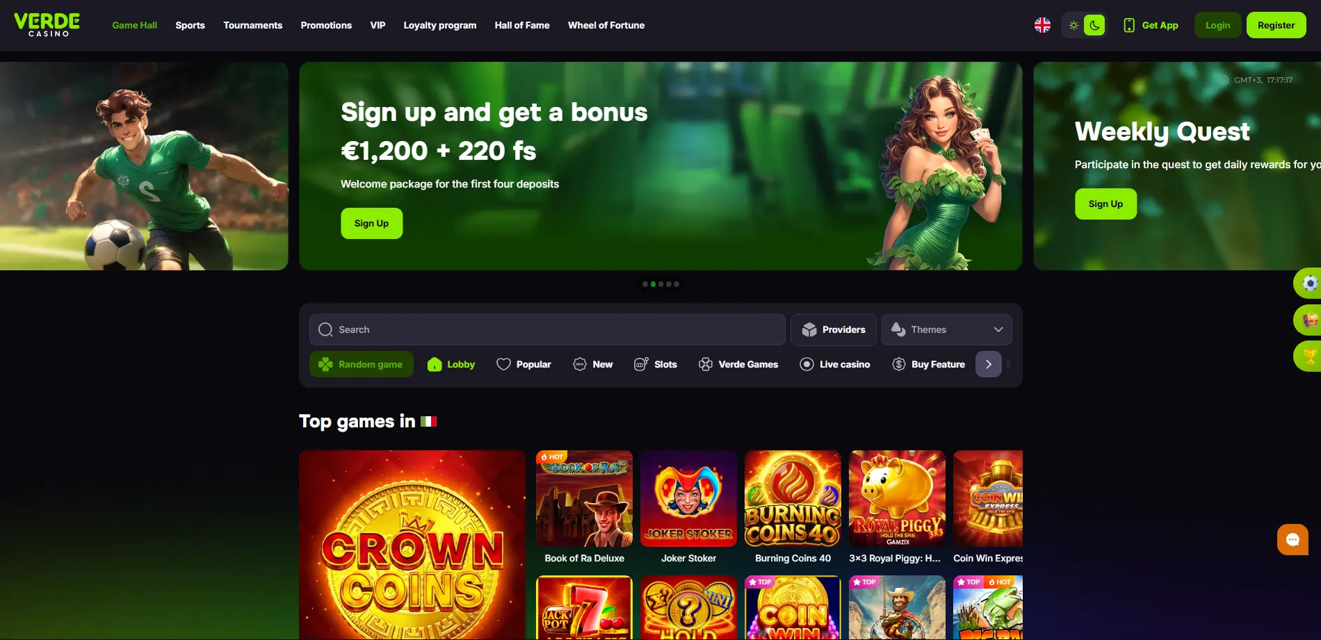 Verde Casino Bonus